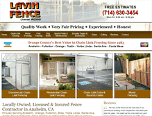 Tablet Screenshot of lavinfence.com
